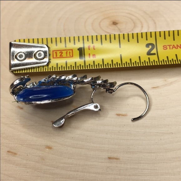 Peacock Earrings with Hatchback Clasp - Picture 5 of 6